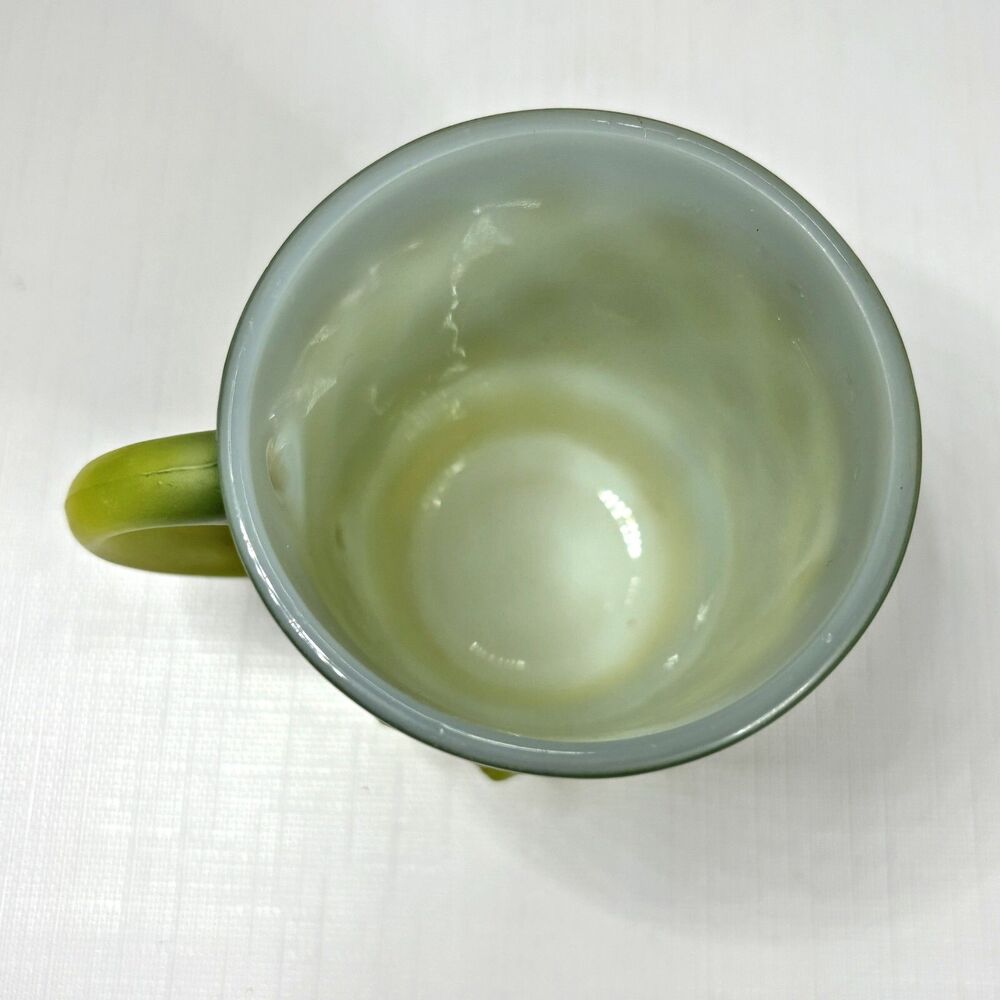 Vintage Green Kimberly Diamond Point Mug Fire King Coffee Cup Retro Made USA - Picture 5 of 7